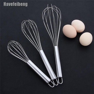 COD (8/10/12 Inches) New Stainless Steel Egg Beater Hand Whisk Mixer Kitchen Tools