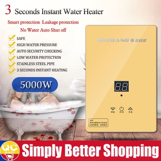 5000W Large-screen Instant Electric Water Heater for Shower (1)