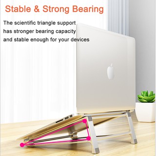 2 in 1 Laptop Stand, Tablet iPad Stand Vertical Laptop Holder Aluminium Alloy Laptop Table Laptop (3)