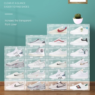 【Fan'】6pcs Large Flip-Open Storage Box Foldable Stackable AJ Shoe Box New Shoe Rack Shoe Cabinet (1)