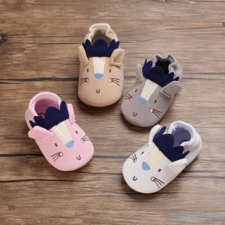 CHT-Infant Baby First Walking Shoes Cute Cartoon Animal Soft Sole Anti-Slip Crib Shoes