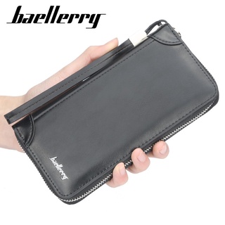 Clutches✧ஐ■✤Baellerry Men PU Leather Functional Long Wallet Vintage Purse Male Money Pocket Pochette
