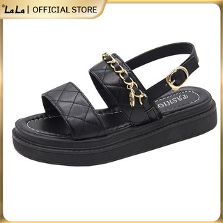 【LaLa】Bestseller Korean Strap Fashion Thick Bottom peep-toe Sandals Casual Simple Shoes For Women