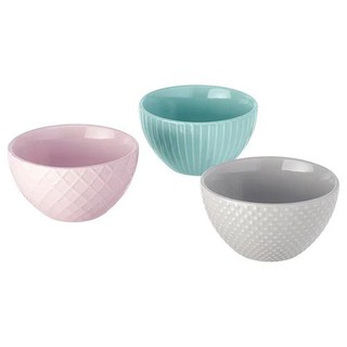 Ikea Set of 3 Stoneware Bowl ( mixed colours, 10 cm)