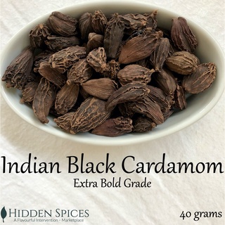 Indian Black Cardamom (Extra Bold Grade — 40g)