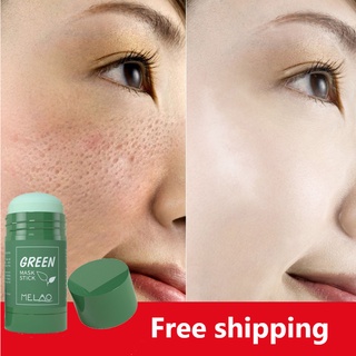 MELAO Green Tea Mask Stick Cleansing Solid Mask Oil Control Anti Acne Cleans Pores Dirt Moisturizing Hydrating Whitening