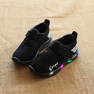 Kids Shoes Sports Material Breathable Soft with LED Lights (3)