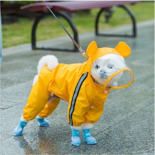 Cartoon Dog Shoes set Waterproof Rain Boots Foot Cover Pet Silicone Rain shoes