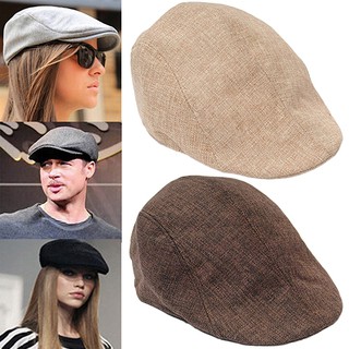 Men Women Fashion Peaked Cap Flat Hat Beret Hats Cabbie Newsboy Country Golf Style D08
