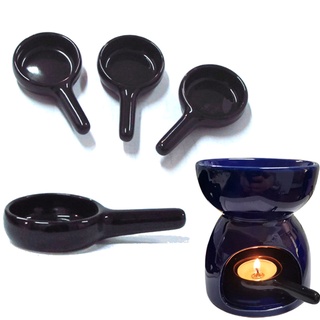 ●❖△Ceramic Aroma Burner Essential Oil Burner Aromatherapy Candle Holder Small Tray With Handle