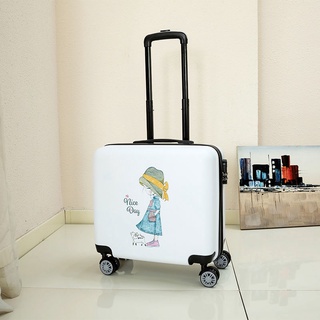 ▦18-inch suitcase female lightweight small boarding trolley case student cute little fresh children