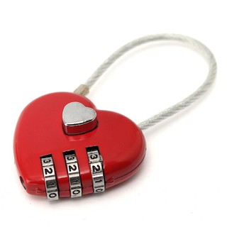 Hot Heart Three Digital Travel Bags Combination Lock Resettable (4)