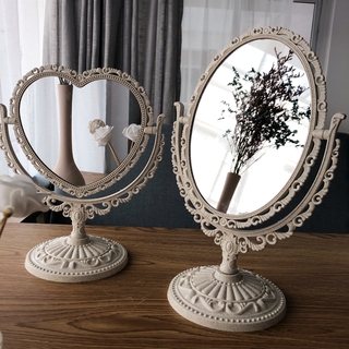 European Makeup Double Side Mirror Desktop Bedroom Beauty Mirror Dressing Mirror / Palace Style Mirr