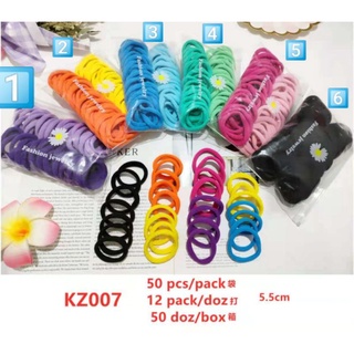 50Pcs/bag Colorful Nylon Elastic Hair Band Ponytail Rubber Band Baby Kids Hair Tie Headband Girls