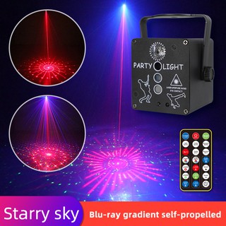 LED Disco Light Starry Sky DJ Laser Xmas Projector Voice Control Sound Party Lights Hybrid Flashin