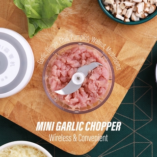 Mini Electric garlic chopper electric mini wireless food processor meat mincer food grinder vegetable chopper 100ml & 250ml (5)