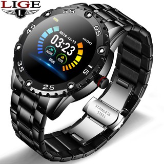 LIGE Smart Watch Waterproof Sports Fitness Watch Call reminder Heart rate Detection For Android iOS Smartwatch Men