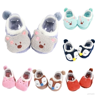 ♕YOY♕ Baby Slippers Socks Letter Printed Cotton Winter Socks Infant Stuff Animal Pattern Warm Socks