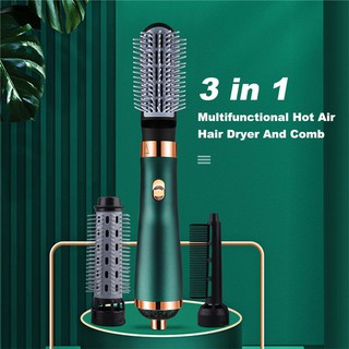 3 in 1 Ionic Hair Dryer Comb Hot Air Blow Dryer Brush Fast Dry Hair Curler Straightener Brush