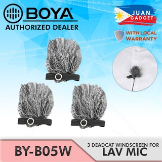 Boya BY-B05 Fluffy Fur Windshield for Lavalier Microphone - 3-pack for BY-M1,BY-WM8,BY-WM6,BY-WM5, (1)