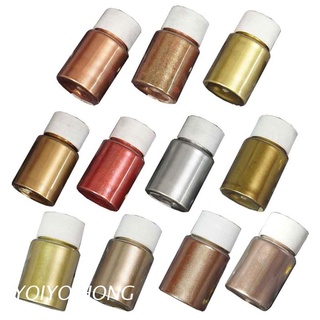 YOI 11 Colors Metallic Epoxy Resin Color Pigment Metallic Mica Powders Resin Colorant Dye Resin Pearl Powder Craft DIY Kit