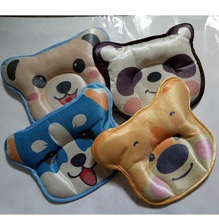 Shirly Newborn Comfortable Bear head Infant Cotton Baby Pillow 100% Cotton Flat Head Protection