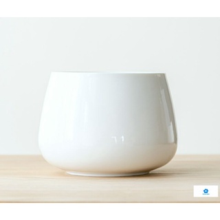 White Round Elegant Ceramic Flower Vase For Your Centerpiece Home Living Decoration #LS207(9x8cm.) (1)
