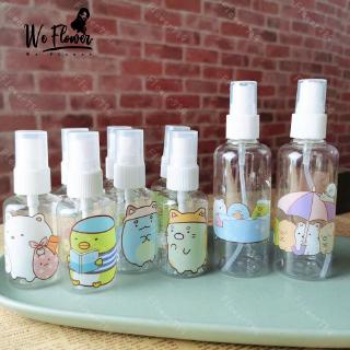 We Flower 50ml/100ml Sumikko Gurashi Cartoon Empty Spray Bottle Plastic Perfume Atomizer Cosmetic Refillable Container