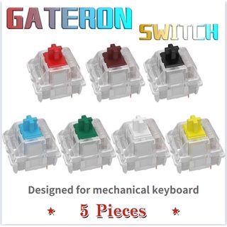 GATERON Milky Yellow KS-3X1 Mechanical Switch Full Milky 5pcs each 5-pin Keyswitch