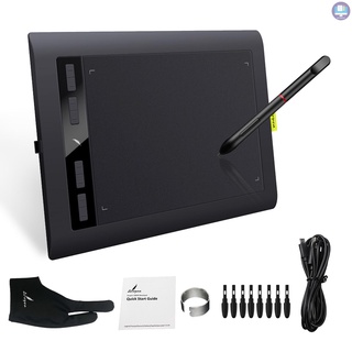 GM Acepen AP1060 Professional 10*6 Inch Art Digital Graphics Drawing Tablet Pad Board Kit with Battery-free Stylus 8192 Levels Pressure 8 Express Keys Compatible with Windows 10/8/7 & Mac OS & Android for Drawing Teaching Onl