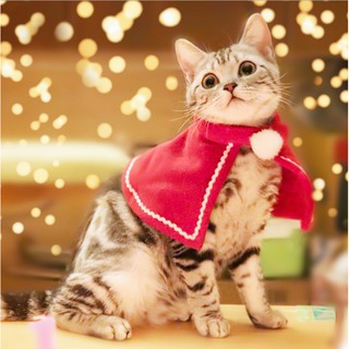 Christmas Pet Cat Dog Puppy santa hat small puppy cat dog xmas holiday costume ornaments Santa Red Scarf Hat Christmas Clothes Costumes Warm Apparel (2)