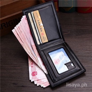 Wallet for Men leather Short card Holder Multi-function Wallet (5)
