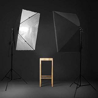 【spot good】▲Selens 2*Softbox E27 Lamp Studio Light Kit +2M Stand for Vedio Portraiting Professional