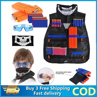 Kids Tactical Vest Suit Kit Set for N-Strike Elite Series Outdoor Game Kids Tactical Vest Holder Kit