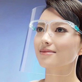 Transparent, Protective Face Shield w/ Glasses