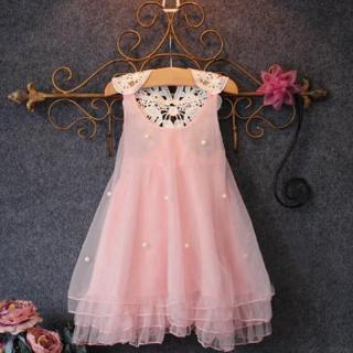YESBABE Kid Girl Princess Dress Flower Baby Wedding Lace Tulle Tutu Dresses (1)