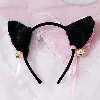 Cartoon Cat Fox Ears Headband with Bell Bow for Anime Cosplay Party Costume (4)