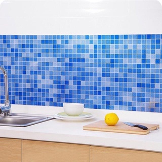 Aluminum Foil Oil Proof Wall Sticker Waterproof Self Adhesive Bathroom & Kitchen Stove Mosaic
