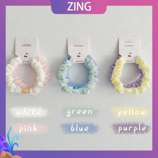 Summer Mori Style Minimalist Candy Color Small Intestine Hair Ring insKorean Style Fabric Tie Horse Tail Headband Cute Women's All-Match Hair Accessories