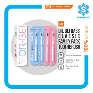 Original Xiaomi Dr. Bei Bass Classic Family Pack Toothbrush