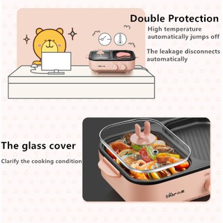 Little Bear Electric oven multi-purpose cooking electric baking pan electric hot pot non-stick cooking pan barbecue cooking and burning (7)