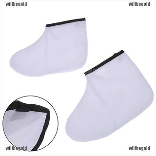 willbegold 1Pair Paraffin Wax Protection SPA Hand Foot Gloves Warmer Heater SPA Foot Glove
