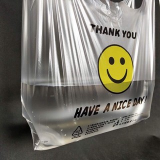 100PCS size:L 30cmX48cm Big Plastic Bag Printed Sando Bag Thank You Plastic Bag Printed Bag