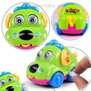 Kawaii Lovely Cartoon Animal Dog Toys Running Car Clockwork Toys Classic Toy