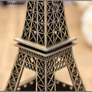 RuiSursun Bronze Tone Paris Eiffel Tower Figurine Statue Vintage Alloy Model Decor 13cm