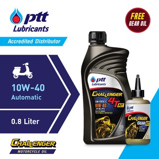 [DK] PTT Challenger Semi Synthetic 4T 10W-40 Automatic with FREE Gear Oil
