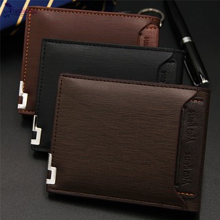 FA Men Slim Leather Wallet Male Minimalist Coin Purse Multi-function CRedit Card Holder