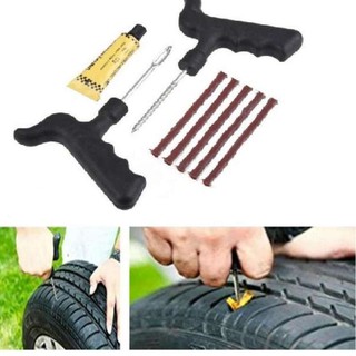 Car Tire Repair Tool Tire Repair Kit Studding Tool Set Bike Tire Tyre Puncture Car Accessories (1)