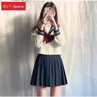 ❅✼Japanese JK Uniforms School Dresses For Girls Navy Blue Sailor Suit Jacket Middle School Uniforms