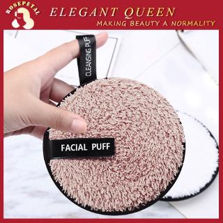 Microfiber Cloth Pads Remover Face Cleansing Makeup Remover Puff rose*